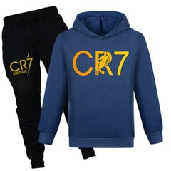 CR7 Ronaldo Kids Boys Rento verryttelypuku Jalkapallo Huppari Verryttelyhousut Pullover Outfi Laivastonsininen Laivastonsininen hinta ja tiedot | Jalkapallovaatteet ja -varusteet | hobbyhall.fi