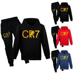 CR7 Ronaldo Kids Boys Rento verryttelypuku Jalkapallo Huppari Verryttelyhousut Pullover Outfi Laivastonsininen Laivastonsininen hinta ja tiedot | Jalkapallovaatteet ja -varusteet | hobbyhall.fi