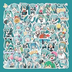 65 Chibi-versio Hatsune Miku -tarrat hinta ja tiedot | Koristeet ja tarrat | hobbyhall.fi