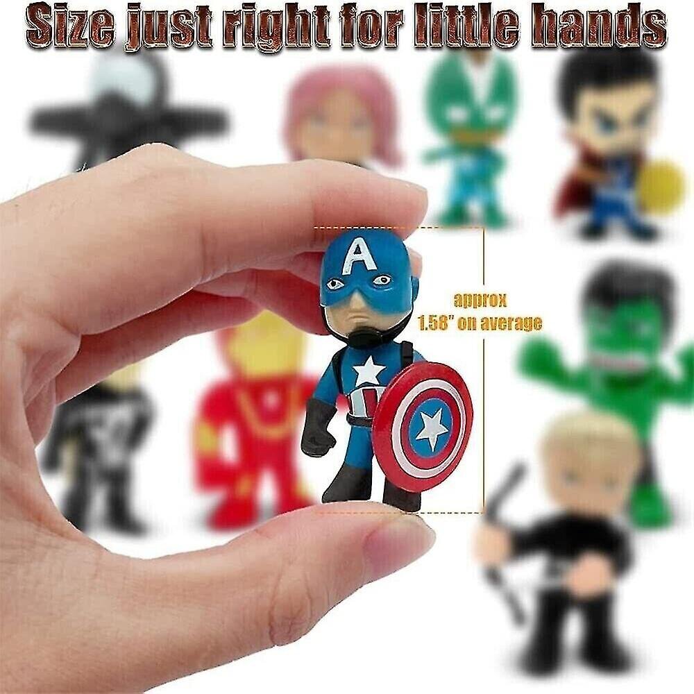 20 kpl/setti Marvel Avengers Superhero Figuurilelut Keräilymallit Minifiguurit Setti Kakkupäällinen Koriste Juhlatarvike Lahjat hinta ja tiedot | Koristeet ja tarrat | hobbyhall.fi