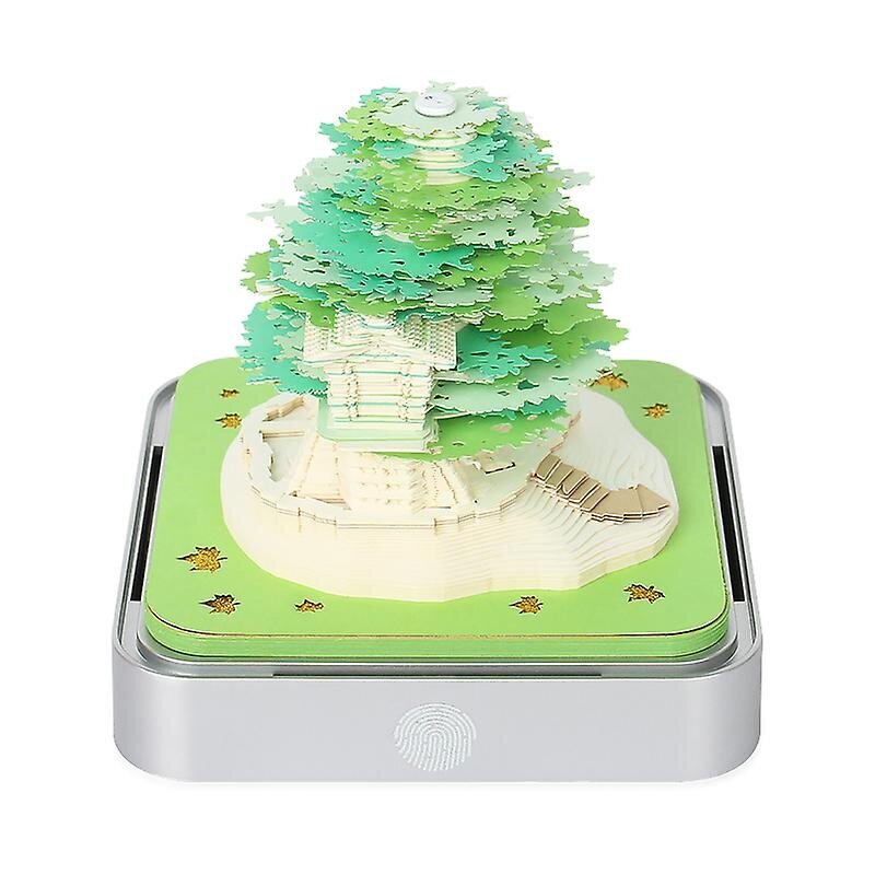 Omoshiroi Block 3D Muistilehtiö 3D Kalenteri Sakura Treehouse Pöytäkalenteri Valoilla Paperitaide 3D Muistiinpanot Block Joululahja hinta ja tiedot | Koristeet ja tarrat | hobbyhall.fi