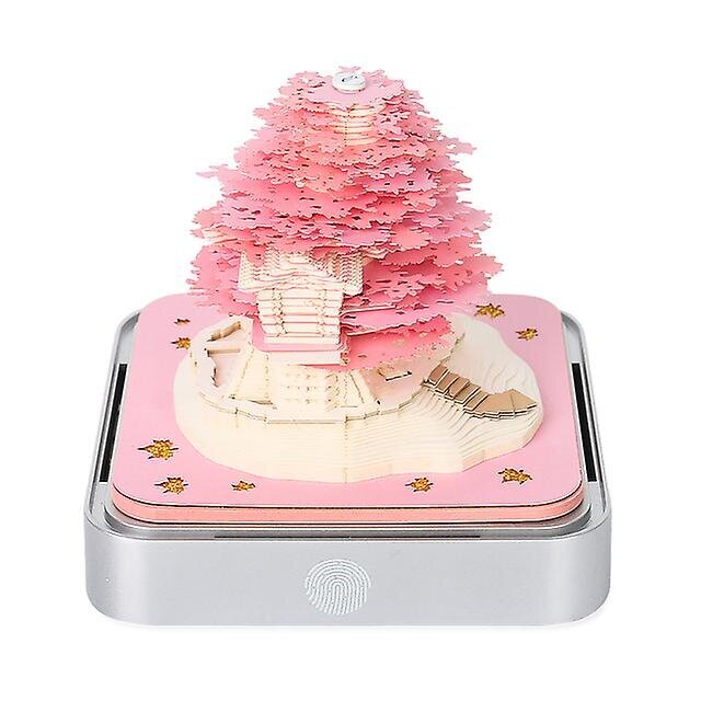 Omoshiroi Block 3D Muistilehtiö 3D Kalenteri Sakura Treehouse Pöytäkalenteri Valoilla Paperitaide 3D Muistiinpanot Block Joululahja hinta ja tiedot | Koristeet ja tarrat | hobbyhall.fi