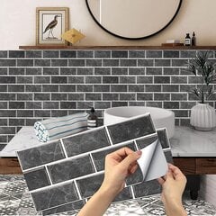 Keittiön laattatarrat, 12 kpl mosaiikkilaattatarroja 15x30 cm hinta ja tiedot | Koristeet ja tarrat | hobbyhall.fi