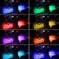 4x 12LED RGB bil?r Atmosf?r Footwell Strip Light hinta ja tiedot | Ajovalot | hobbyhall.fi