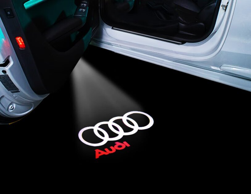 2x LED Yhteensopiva Audi Door Light Logo Projektorien Light sty hinta ja tiedot | Ajovalot | hobbyhall.fi