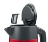 Bosch Kettle DesignLine TWK4P434 Electric, 2400 W, 1.7 L, Stainless steel, 360° rotational base, Red hinta ja tiedot | Vedenkeittimet | hobbyhall.fi