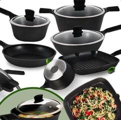 8-osainen alumiininen patasetti "Kitchen Chef" hinta ja tiedot | Kattilat ja painekattilat | hobbyhall.fi