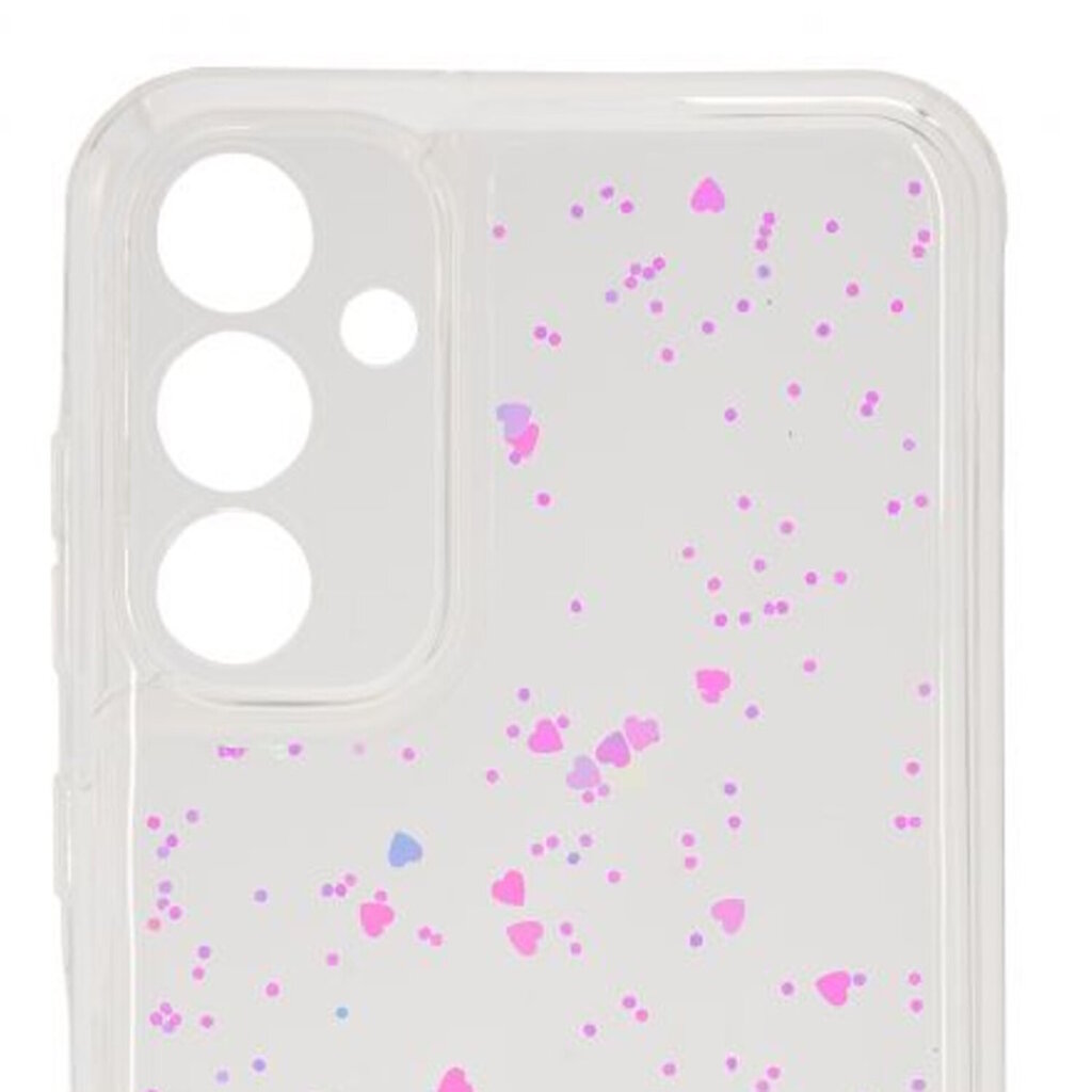 iLike Silicone Water Glitter takakuori Samsung Galaxy A55 5G (A556B) vaaleanpunainen hinta ja tiedot | Puhelimen kuoret ja kotelot | hobbyhall.fi