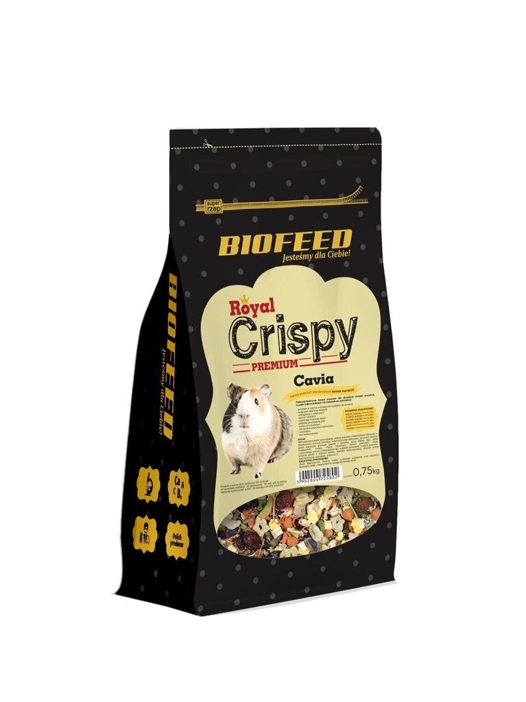 Biofeed Royal Crispy Premium Cavia 750G - marsuille hinta ja tiedot | Pieneläinten ruoat | hobbyhall.fi