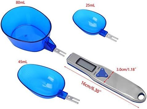 Digitaalinen keittiövaaka 500g (0,1g) 3 mittalusikalla hinta ja tiedot | Keittiövaa'at | hobbyhall.fi