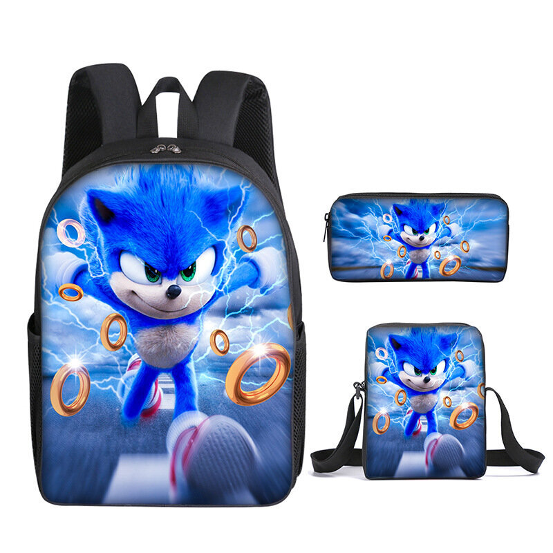 Sonic Student koululaukku, kolmiosainen hinta ja tiedot | Koulureput ja -laukut | hobbyhall.fi