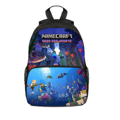 Minecraft 3D Print Kids Reppu Lastentarha Koululaukku Kirjakassit Reppu pojille Tytöille C hinta ja tiedot | Koulureput ja -laukut | hobbyhall.fi