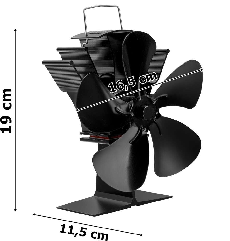 Älykäs savukiemen tuuletin, alumiini, musta hinta ja tiedot | Takka- ja uunitarvikkeet | hobbyhall.fi