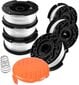 Trimmerisiimakelat Black and Decker Trimmereille, 6 Trimmer Line-Xin hinta ja tiedot | Ruohotrimmerit | hobbyhall.fi