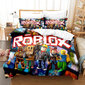 R09 Roblox 3d-painettu vuodevaatteet setti pussilakana pussilakana lapselle lahja AU single 140x210cm hinta ja tiedot | Vuodevaatteet lapsille | hobbyhall.fi