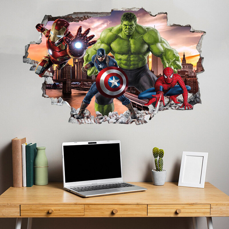 Avengers Superhero -seinätarra makuuhuoneeseen itseliimautuva seinätarra videopelien syntymäpäiväjuhlatarvikkeisiin hinta ja tiedot | Sisustustarrat | hobbyhall.fi