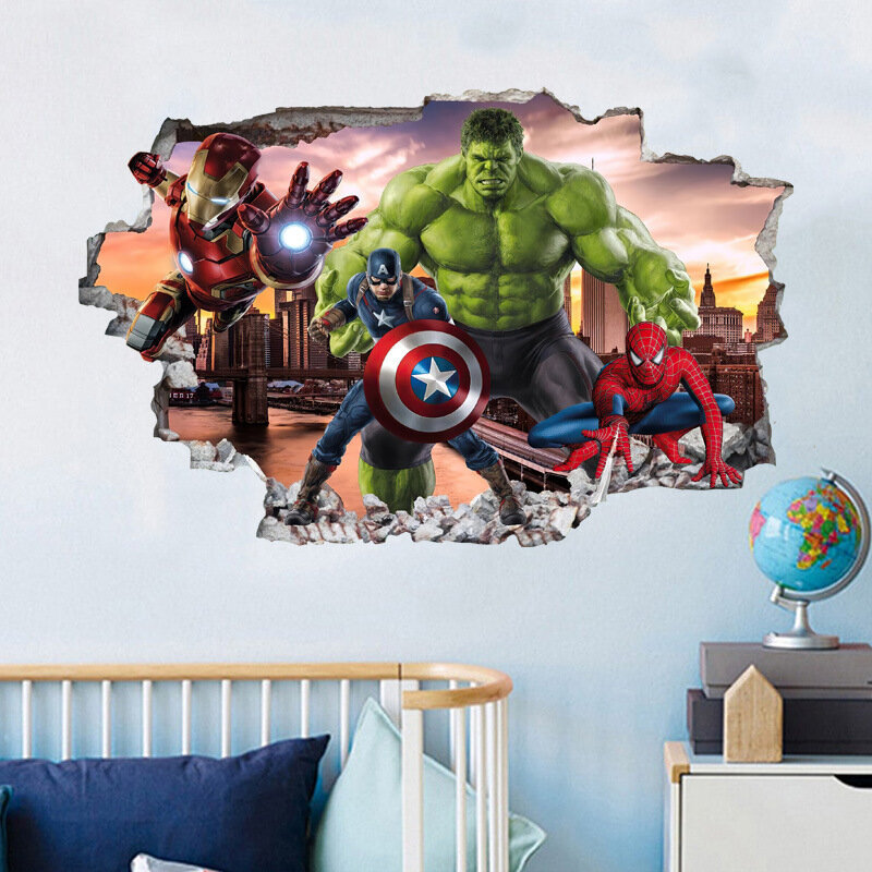 Avengers Superhero -seinätarra makuuhuoneeseen itseliimautuva seinätarra videopelien syntymäpäiväjuhlatarvikkeisiin hinta ja tiedot | Sisustustarrat | hobbyhall.fi