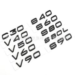 3d mustat auton tavaratilan kirjaimet Volvo C30 V40 V50 V60 V90 S40 S60 S80 S90 Xc40 Xc60 Xc90 Emblem Logo Merkkitarra Tarvikkeet VOLVO 540x25mm hinta ja tiedot | Sisustustarrat | hobbyhall.fi