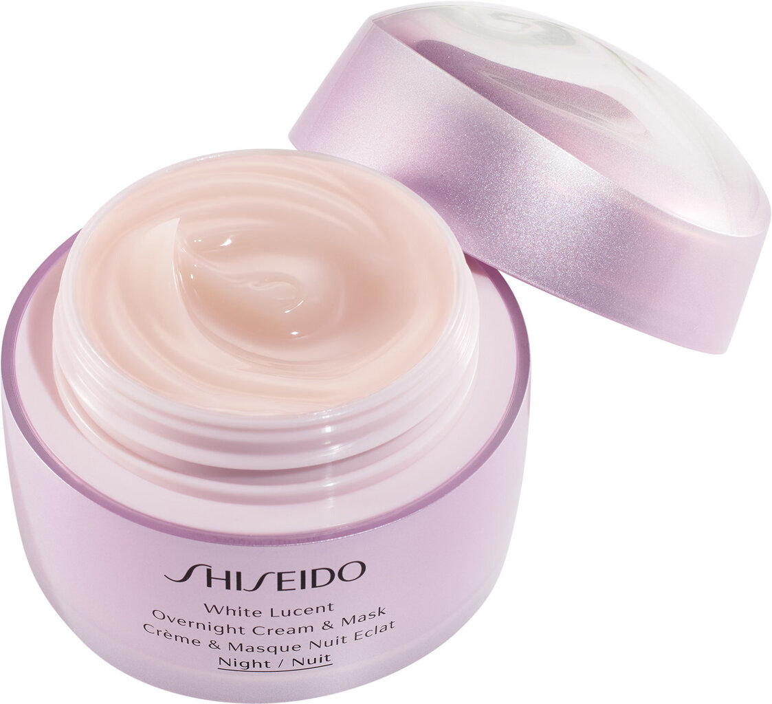 Shiseido White Lucent Overnight Cream & Mask Yövoide - naamio 75 ml hinta ja tiedot | Kasvovoiteet | hobbyhall.fi