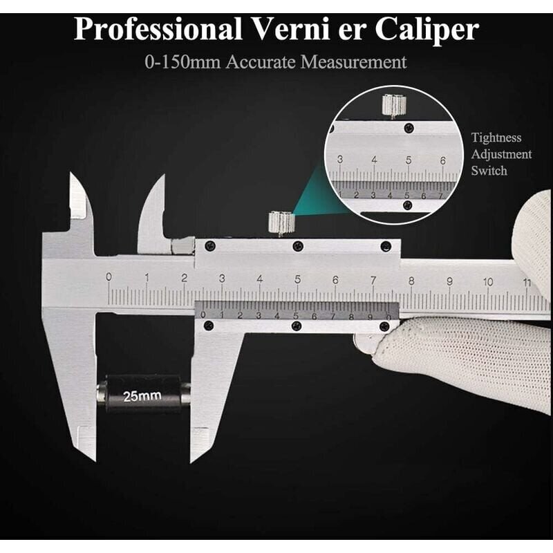 Ammattimainen jarrusatula ruostumattomasta teräksestä 150 mmTarkkuus digitaalinen ruostumattomasta teräksestä valmistettu Vernier-mikrometrityökalu hinta ja tiedot | Käsityökalut | hobbyhall.fi