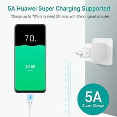 5a Typec USB-kaapeli [2 pakkaus 2m] Huawei Supercharge Qc 3.0 40w Pikalataus Yhteensopiva Huawei P30 P30 Pro P20 P20 Pro Mate 20pro Samsung Galaxy S8/ kanssa hinta ja tiedot | Puhelinkaapelit | hobbyhall.fi