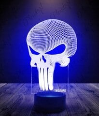 Punisher Skull RGB LED PLEXIDO yölamppu hinta ja tiedot | Pöytävalaisimet | hobbyhall.fi