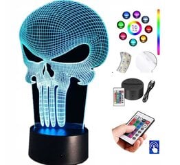 Punisher Skull RGB LED PLEXIDO yölamppu hinta ja tiedot | Pöytävalaisimet | hobbyhall.fi