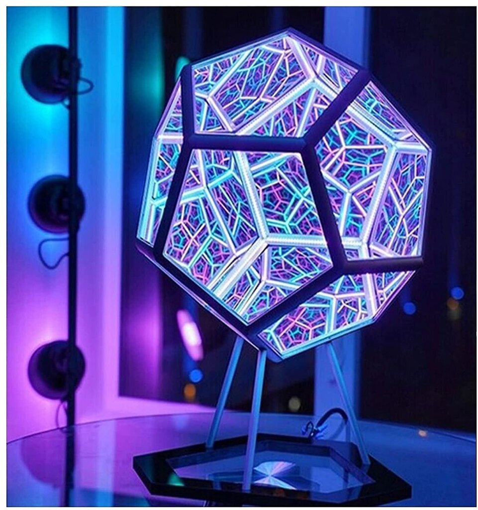 Infinite Dodecahedron Color Art Light USB-latauslamppu Kodin työpöydän koristeluun hinta ja tiedot | Pöytävalaisimet | hobbyhall.fi