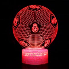 3D Phantom -jalkapallolamppu Real Madrid 7 väriä LED-kosketuspöytälamppu Makuuhuoneen yölamppu Lahja kansallispäivä hinta ja tiedot | Pöytävalaisimet | hobbyhall.fi