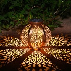 Solar Lantern Garden Outdoor Sisustus vedenpitävä aurinkoterassivalaisin Koristeellinen metallinen patiovalaisin nurmikon patiojuhlakoristeisiin (A) hinta ja tiedot | Lastenhuoneen valaisimet | hobbyhall.fi