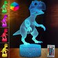 Dinosaur-sarjan värikäs 3d-yövalo LED Touch 16 -värinen kauko-ohjainpöytälamppu hinta ja tiedot | Lastenhuoneen valaisimet | hobbyhall.fi