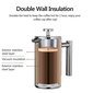 350ml/800ml/1000ml French Press ruostumattomasta teräksestä valmistettu kahvinkeitin, kaksiseinäinen eristetty kahvinkeitin PotBY hinta ja tiedot | Kahvinkeittimet ja kahvikoneet | hobbyhall.fi