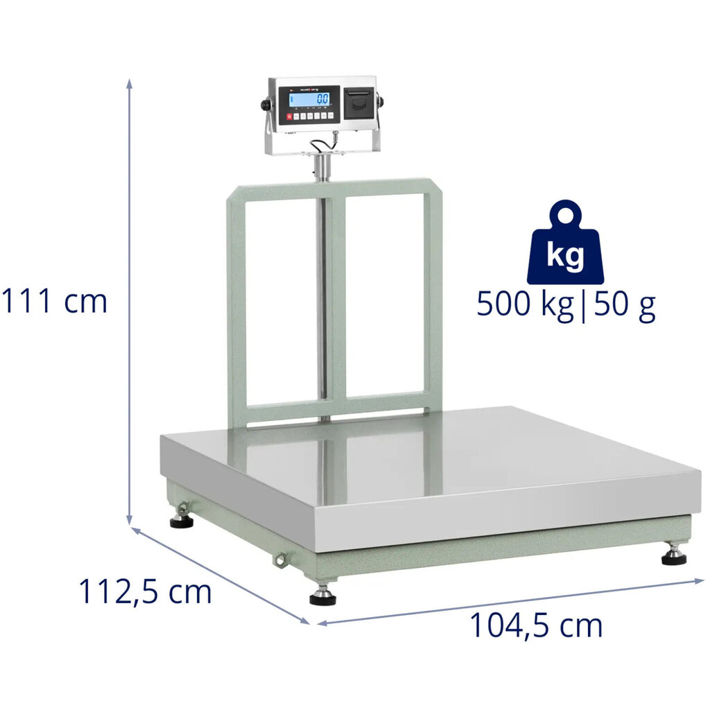 Teolliset vaa'at etiketin tulostimella, 100 x 100 cm, 500 kg hinta ja tiedot | Vaa'at | hobbyhall.fi