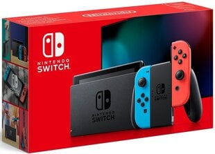 Pelikonsoli Nintendo Switch V2 32GB, sininen/punainen + Joy-Con-ohjain hinta ja tiedot | Pelikonsolit | hobbyhall.fi