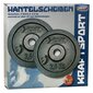 Valurautaiset painot 2x2,5 kg, 30 mm, mustat hinta ja tiedot | Käsipainot, kahvakuulat ja voimaharjoittelu | hobbyhall.fi