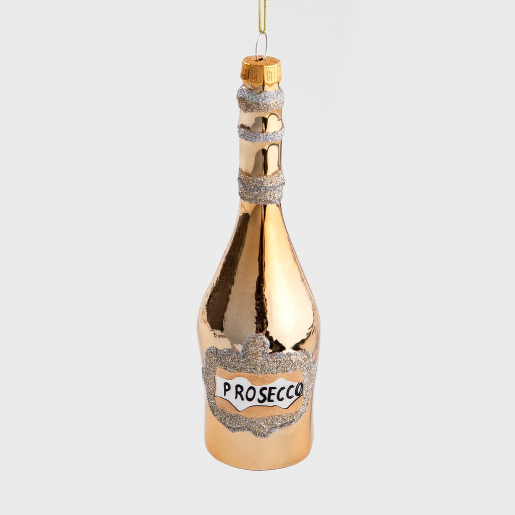 Elegantti lasinen prosecco-pullon muotoinen koriste hinta ja tiedot | Joulukuuset ja kranssit | hobbyhall.fi