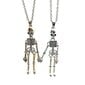 Ystävyysmagneetti Skeleton Skull Kaulakorut Bff Jewlery Magneettinen kaulakoru Bestie Sisar Pariskunnalle Magneettinen 1 pair black and silver hinta ja tiedot | Kaulakorut | hobbyhall.fi