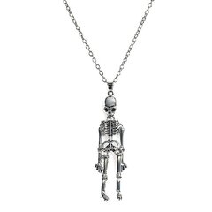 Ystävyysmagneetti Skeleton Skull Kaulakorut Bff Jewlery Magneettinen kaulakoru Bestie Sisar Pariskunnalle Magneettinen 1 pair black and silver hinta ja tiedot | Kaulakorut | hobbyhall.fi