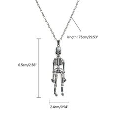 Ystävyysmagneetti Skeleton Skull Kaulakorut Bff Jewlery Magneettinen kaulakoru Bestie Sisar Pariskunnalle Magneettinen necklace gold hinta ja tiedot | Kaulakorut | hobbyhall.fi