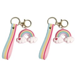 2kpl Suloinen Rainbow Sarjakuva Avaimenperät Laukku Avaimet Riipus Ystävänpäivälahja (6,5X5CM，värillinen） hinta ja tiedot | Kaulakorut | hobbyhall.fi