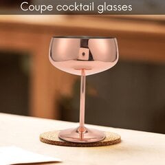 Copper Coupe samppanjalasit, 2 ruostumattomasta teräksestä valmistettua Vintage Martini Cocktail -viinilasia hinta ja tiedot | Juomapullot | hobbyhall.fi