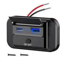 Kaksoispikalataus USB QC3.0 ja PD3.0 RV USB-ulostulo 12V USB-laturi Auton USB-portti 12 voltin USB-lähtöliitäntä Lisävarusteet hinta ja tiedot | Paristolaturit | hobbyhall.fi