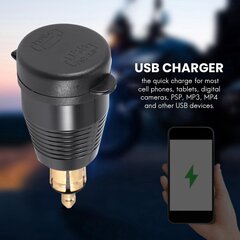 Moottoripyörän Din Plug vedenpitävä laturi Qc3.0 USB-laturiin & Type C 30w virtalähdesovittimen liitäntä hinta ja tiedot | Paristolaturit | hobbyhall.fi