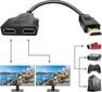 Hdmi-jakajasovitin, 1080p Hdmi uros-kaksois-hdmi-naaras hinta ja tiedot | Kaapelit ja adapterit | hobbyhall.fi