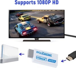 Wii-HDMI-muunnin, Full HD 1080P -videosovitinmuunnin 3,5 mm:n äänellä hinta ja tiedot | Kaapelit ja adapterit | hobbyhall.fi