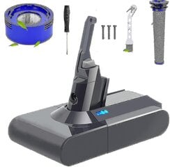 Päivitetty 6.0ah V8 Yhteensopiva V8 Animal/absolute/motorhead/fluffy/sv10 Handheld Cordless Vacuum Li-ion 967834 05 Batterywit-Excellence hinta ja tiedot | Kaapelit ja adapterit | hobbyhall.fi