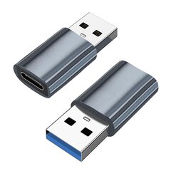 4 kpl USB 3.0 - Type C -naarassovittimet Helppokäyttöinen alumiiniseoksesta valmistettu USB-muunnin harmaa hinta ja tiedot | Kaapelit ja adapterit | hobbyhall.fi