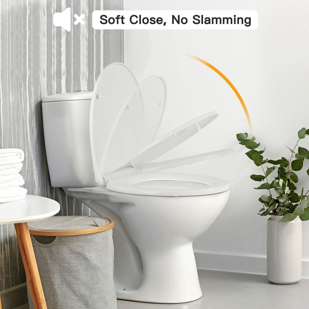 Soft Close wc-istuin, wc-istuin pikalukituksella f Yksinkertainen yläkiinnitysO Shape hinta ja tiedot | Kylpyhuoneen sisustus | hobbyhall.fi