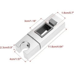 Liukuva suihkupään pidike kiskoon - 18 x 30 mm - suorakaiteen muotoinen, neliömäinen vaihdettava kädessä pidettävä suihkuteline, kromi ABS suihkuteline kylpyhuoneeseen hinta ja tiedot | Kylpyhuoneen sisustus | hobbyhall.fi