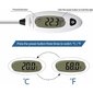 Kypsennyslämpömittari Pitkä lämpötila-anturi Digitaalinen keittiölämpömittari Pikalukema 5 sekunnin suuren näytön LCD-lämpömittari lihalle, grillille, leivonnaisille, kylpyvedelle hinta ja tiedot | Keittiövälineet | hobbyhall.fi
